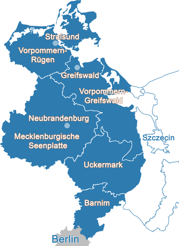 Kommunalgemeinschaft Pomerania Mitgliedsgebiet