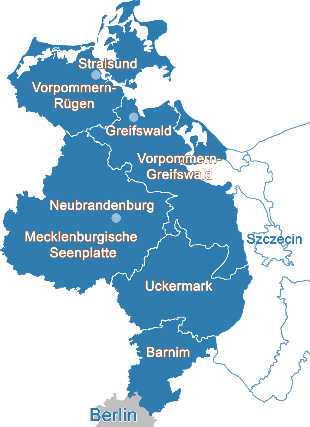 Kommunalgemeinschaft Pomerania Mitgliedsgebiet